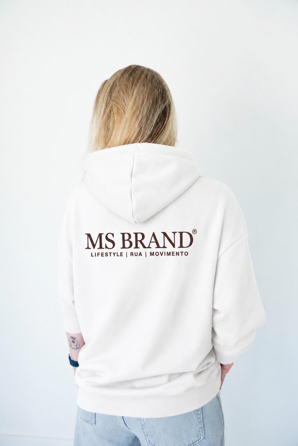 Moletom Boxy Off-White MS